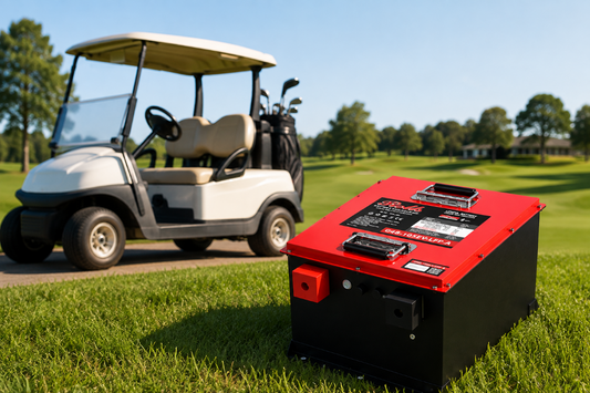 Baterias de lítio para buggies de golfe: o que muda ao trocar o chumbo por LiFePO4